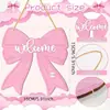 Placa de Madeira Suspensa Dia dos Namorados Transfronteiriça com Laço Rosa, Decoração Criativa de Quarto Estilo Menina, Decoração de Parede para Casa