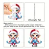 Chaveiro Acrílico Plano de Novo Produto de Natal Transfronteiriço Pingente Decorativo Pingente de Decoração de Carro Decoração de Árvore de Natal
