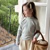 Camiseta Básica de Manga Larga para Niña con Etiqueta, Ropa para Niños