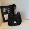 Bolsa Retrô Artística com Laço Estilo Coreano para Mulheres, Novo Modelo Inverno 2025, Bolsa de Ombro Grande Fresca e Casual