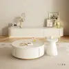 Mueble de TV tipo crema para sala de estar, combinación moderna minimalista para apartamentos pequeños, nuevo modelo 2026, mueble de TV blanco de pie