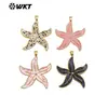 Wt-P2117 Colgante de Material de Resina Colorido Pendientes con Forma de Estrella de Mar Tridimensional Accesorios de Joyería para Mujer