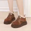 Nuevos Zapatos de Algodón Birkenstock de Felpa con Tacón Alto para Mujer Cómodos Retro Nuevo Estampado de Leopardo Botas de Nieve Zapatos Cálidos de Suela Gruesa