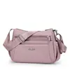 Bolsa de Ombro Feminina Leve Simples Prática Repelente à Água Tecido Moderno Bolsos Multicamadas Grande Capacidade Bolsa de Mão Bolsa Transversal