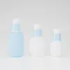 Em Estoque 30/50/80ml Frascos Redondos para Loção de PE Portáteis Skincare Loção Corporal Protetor Solar Viagem Frascos Reabastecíveis