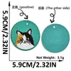 Parches bordados de lindo gato y perro de dibujos animados, parches redondos de animales, accesorios hechos a mano para bolsos, colgantes para llaves