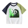 Camiseta Delta Force Ropa Infantil Manga Corta Niños Camisa Dragón Media Manga Rosa Grabada en Oro Top de Algodón Puro