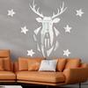 JM1021 cabeza de ciervo espejo de sala de estar pegatina decorativa de pared autoadhesiva pegatina de pared acrílica dormitorio lugar de entretenimiento pegatina decorativa