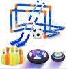 Taco de Hóquei Infantil, Gol de Hóquei no Gelo, Brinquedo Elétrico Indoor, Conjunto de Futebol com Carregamento Suspenso para Jardim de Infância