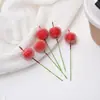 Cuentas de vidrio de simulación fruta de granada gota de escarcha atomización cuentas de vidrio de granada Manzana Decoración de Navidad baya roja Accesorios DIY