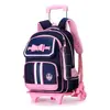 Nueva Mochila con Ruedas Estilo Británico para Estudiantes de Primaria Niñas Grado 2-6 Gran Capacidad Puede Subir Escaleras Mochila con Ruedas para Niños