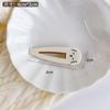 Lindo pasador de cachorro blanco lechoso para flequillo de frente de mujer, pinza para cabello roto, accesorio de cabeza de dibujos animados, versátil para estudiantes