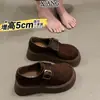 Couro Genuíno Solado Grosso Aumento de Altura Totalmente Cobertos Sapatos Birkenstock Femininos 2026 Novos Slip-on Bico Dividido Falso Estampa de Leopardo Sapatilhas Mocassins