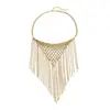 Para Mismo Estilo Diseño de Aleación Malla Borla Collar Accesorio de Moda Collar Chapado Geométrico Bohemio Colgante