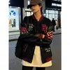 Chaqueta de béisbol bordada con letras de estilo callejero americano, moderna y versátil para adolescentes y estudiantes, chaqueta con vibra masculina