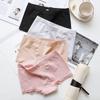 Bragas de algodón con entrepierna de algodón para mujer, sin costuras, de encaje, cintura media, sin costuras, para contraer el abdomen, levantar glúteos, transpirables, para niña japonesa