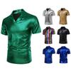 25 verão comércio exterior novo masculina design bronzeamento gola manga curta camiseta masculina casual solta manga curta camisa POLO