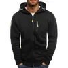 Chaqueta Deportiva de Fitness para Hombre de Otoño e Invierno de Gran Tamaño Transfronteriza, Suéter Cardigan Casual con Cremallera en el Brazo, Chaqueta con Capucha