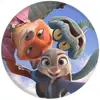 Insignias Periféricas de Zootopia 2, Insignias de Hojalata, Llaveros de Espejo Redondo Pequeño, Accesorios de Colgante Lindos