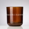 Hongyu 8090U Vaso de Vela con Fondo Arqueado Vaso de Vela de Vidrio Ámbar Pulverizado Exteriormente Portavelas 96110 Vaso Vacío para Vela Aromática con Fondo Arqueado