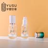 Botella redonda de base de maquillaje de 30 ml, de vidrio, para crema aislante, emulsión, corrector, esencia, envase cosmético.