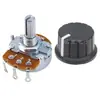 WH138-1 B5K10K22K/50K/100K/250K/500K Potenciómetro Soldable con Interruptor para Regulación de Intensidad y Control de Velocidad