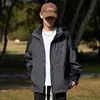 Directo de fábrica chaqueta fina de una sola capa para primavera y otoño para exteriores, chaqueta para pareja, talla grande para hombre, abrigo impermeable cortavientos, chaqueta para mujer