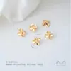 Pingente de Flor Folha de Flor de Três Pétalas Quatro Pétalas Cinco Pétalas Banhado a Ouro 14K Materiais de Acessórios para Joias de Pulseira Colar DIY Feito à Mão