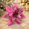 Cinta Navideña Transfronteriza para Flores con Pinzas de Alambre, Accesorios de Flor de Pascua Artificial Hechos a Mano de Flor de Seda, Stock Listo del Fabricante, Múltiples Colores Disponibles