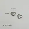 Superficie Lisa Pequeño Corazón de Melocotón Suministros de Fábrica Nuevo Corazón de Melocotón con Forma de Corazón DIY Material de Acero Inoxidable Accesorios Colgantes Pendientes Collares