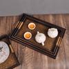 Bandeja de Madera Maciza y Bambú, Bandeja Larga para Frutas, Mesa de Centro para Sala de Estar, Juego de Té Japonés, Bandeja de Té, Club de Hotel, Estilo Tailandés Feng Shiai