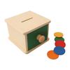 Materiales didácticos Montessori educación temprana juguetes educativos para bebés y niños pequeños caja de monedas con forma de emparejamiento educativo 0-2-3 años