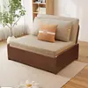 Sofá individual de madera maciza, plegable, de doble uso, multifuncional, para dos personas, sin brazos, cama extensible, sofá cama pequeño de estilo chino