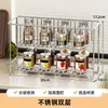 Estante de Almacenamiento de Acero Inoxidable 304 Estante para Especias de Encimera de Cocina Estante Doble Capa Multifuncional para el Hogar Estante de Drenaje para Trapos de Fregadero