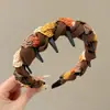 Diadema Ondulada Marrón para Mujer, Uso Diario, Antideslizante, con Dientes, para Lavarse la Cara, Accesorio para el Cabello