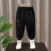 Calça de Moletom com Letras de Outono para Meninos Calça Longa Esportiva Casual Infantil Calça Jogger Solta de Outono para Crianças Pequenas