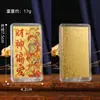 Adesivos do Deus da Fortuna para Riqueza e Prosperidade, Liga de Concha Vermelha Acrílica, Arte em Ferro, Folha de Ouro, Design Pintado, Adesivos de Celular que Atraem Riqueza e Mudam a Sorte, Banhado a Ouro