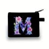 A-Z 26 Letras Mariposa Morada Cartera Creativa para Monedas Bolso Pequeño para Mujer Mini Bolso de Mano Billetera Bolsa para Monedas Bolsa para Llaves