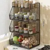 Estante de almacenamiento de cocina multicapa para frutas y verduras, estante de esquina para montar en la pared, cesta de almacenamiento para encimera