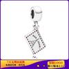 Pingente Cobre Branco Banhado a Prata Cobre Branco Franja Cruz Bandeira Estrela de Cinco Pontas Estilo Acessórios de Contas DIY