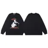 Melancolía Rico Segunda Generación Erd Boceto Graffiti Transfronterizo Nueva Moda Urbana Marca Casual Holgada Camiseta de Manga Larga con Estampado para Otoño