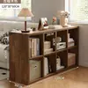 Estantería de Madera Maciza Cuidadosamente Seleccionada, Gabinete Bajo de Pie, Gabinete de Almacenamiento, Combinación de Gabinetes de Rejilla para Hogar en Sala de Estar, Almacenamiento y Estantería, Estantería de Pared