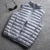 2023 nuevo chaleco explosión otoño e invierno hombres otoño e invierno chaleco ligero chaqueta acolchada de algodón forro fino abrigo talla grande ropa exterior