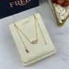 FR Colar Mini Fivela de Ferradura Fredden Novo Francês Gradiente Nicho Pulseira de Alto Padrão Elegante Luxo Leve ED