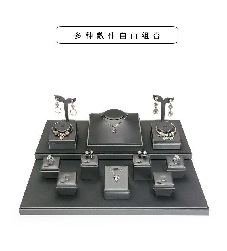 A015-(48-14)银灰色拉丝平柜展示道具-(今伟创系列