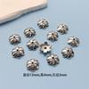 Plata antigua plata Xizang aleación de industria pesada toroide hecho a mano accesorios con cuentas material capullo de flor diy pulsera soporte de cuentas espaciador
