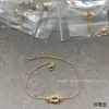 Colar com fivela de ferradura, Corrente torcida Fred mini V-gold cravejada de diamantes, Pulseira de ouro rosé 18K de precisão CNC para meninas