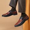 Novos Sapatos de Couro Transfronteiriços para Homens, Sapatos Formais Slip-On da Moda para Homens de Negócios, Sapatos de Comércio Exterior para Homens, Sapatos de Outono e Inverno, Mocassins