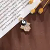 Acessórios Criativos DIY Diamante de Palma Olho de Diabo Pingente de Duplo Furo Pingente Pulseira Pulseira Colar Pingente Joia