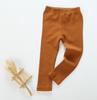 Leggings de Color Caramelo para Niñas Primavera 2026 Pantalones Largos Básicos Versátiles de Corte Ajustado para Niñas, Pantalones de Capa Interior de Alta Calidad